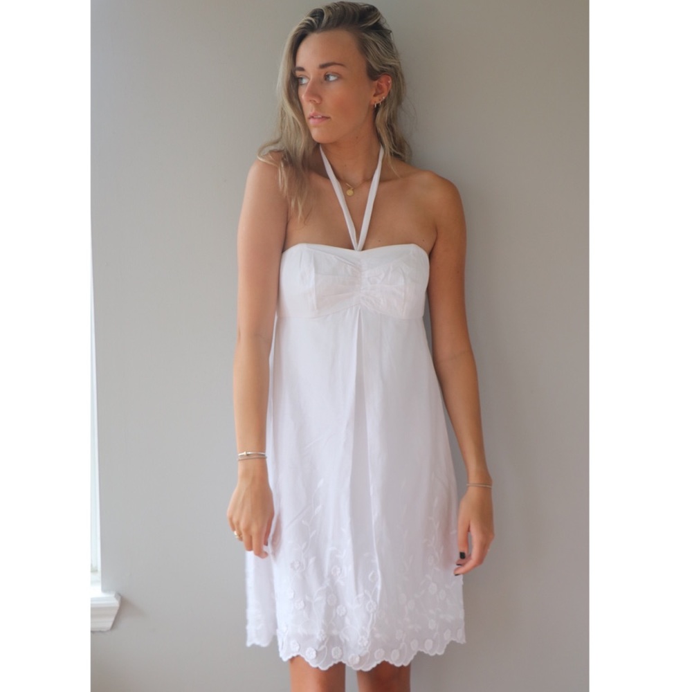 NWT! Lilly Pullitzer SMALL white tie neck dress